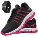 Tenis Feminino Esportivo Conforto Academia Veloz + Relogio