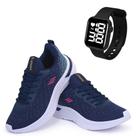 Tênis Feminino Esportivo Corrida Academia + Relógio Digital