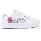 Tênis Feminino Floral Sapatênis Casual Sola Baixa Romântico para o Seu Look