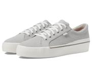 Tênis feminino Keds Jump Kick Duo com cadarço, cinza, perf, camurça