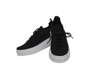 Tênis Feminino Meia Casual Preto Solado Branco Tênis Feminino Meia Casual Preto Solado Branco