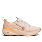 Tênis Feminino Mizuno Glow 3 Knit Softierfoam Bege/Laranja Tênis Feminino Mizuno Glow 3 Knit Softierfoam Bege/Laranja