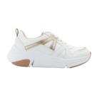 Tênis Feminino Modare Branco Dourado