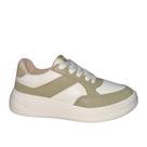 Tênis Feminino Modare Com Recortes Off White/verde