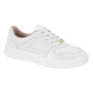 Tênis Feminino Moleca Napa Sardenha Branco Conforto Dia a Dia