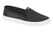Tênis Feminino Moleca Slip On Nobuck Preto Casual Conforto Tênis Feminino Moleca Slip On Nobuck Preto Casual Conforto