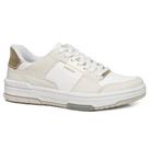 Tênis Feminino Pegada Casual London Couro Bege - 2126