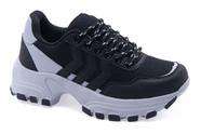 Tênis Feminino Plataforma preto branco nude R-2050 Tênis Feminino Plataforma preto branco nude R-2050