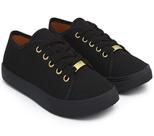 Tênis Feminino preto Casual Leve e Confortável Tênis Feminino preto Casual Leve e Confortável