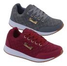 Tênis Feminino Promoção - Kit 2 Tênis Caminhada Confortável