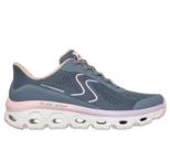 Tênis Feminino Skechers Glide-Step Sole - Azul e Rosa para Treinos e Caminhadas