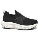 Tênis Feminino Slip On Knit Preto Via Marte 341-003-02 Tênis Feminino Slip On Knit Preto Via Marte 341-003-02