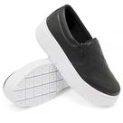 Tênis Feminino Slip On Sola Borracha Calce Fácil Zíper Lateral