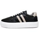 Tenis Feminino Sola Alta Plataforma Casual Fechamento Cadarço Macio Basico Detalhe Verniz Tamanho:36Cor:PretoGênero:Fe