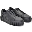 Tenis Feminino Sola Tratorada Com Detalhe Lateral Couro Ipê Mulato 151 Cor Preto
