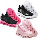 Tênis Feminino Solado Confort Trançado Esportivo - 3 Pares Preto e Rosa