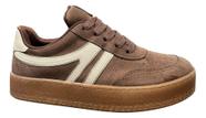 Tenis Feminino Via Marte Platform Camurça 216-012