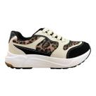 Tenis Feminino Vizzano Casual Conforto Animal Print Camurça Amarração Detalhe Metalizado 1485.200 Onca