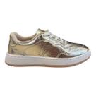 Tenis Feminino Vizzano Casual Conforto Metalizado Brilho Retrô Plataforma 1466.100 Dourado