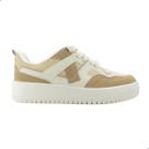 Tênis Feminino Vizzano Pelica Camurça Branco Off Natural Bege Tênis Feminino Vizzano Pelica Camurça Branco Off Natural Bege