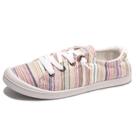 Tênis femininos de lona de cano baixo da BENEKER Slip-On Stripe 10