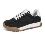 Tênis femininos LUCKY STEP, plataforma, lona, pretos, tamanho 10,5 EUA Tênis femininos LUCKY STEP, plataforma, lona, pretos, tamanho 10,5 EUA