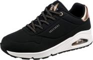 Tênis femininos Skechers Uno Shimmer Away com cunha sem cadarço