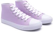 Tênis femininos The Fashion Supply Lavender Canvas High Tops, tamanho 7 Tênis femininos The Fashion Supply Lavender Canvas High Tops, tamanho 7