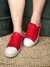 Tênis femnino casual confort Byara vermelho