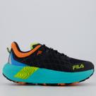 Tenis Fila Racer Skytrail Preto e Laranja Tenis Fila Racer Skytrail Preto e Laranja