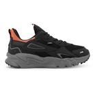 Tenis fila venture tracer masculino-preto/grafite/laranja