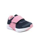 Tênis Infantil Azul e Rosa com tiras autocolantes Kidy Energy