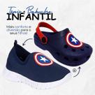 Tênis Infantil + Babuche Menino Chinelo Masculino Capitão América