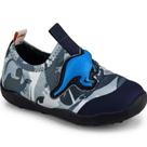 Tênis Infantil Bibi Fisioflex 4.0 Dino Azul Estampado com Luz