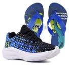 Tenis Infantil De Amarrar Meninos Leve Desenhos LIGHT + Chinelo Tenis Infantil De Amarrar Meninos Leve Desenhos LIGHT + Chinelo