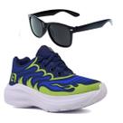 Tenis Infantil De Amarrar Meninos Leve Desenhos LIGHT + Oculos