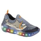 Tênis infantil de luz bibi roller celebration 3 azul tubarão