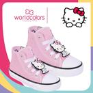 Tênis Infantil Feminino Cano Alto World Colors Wc Star Hello Kitty