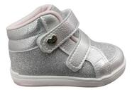 Tênis Infantil Feminino Klin Moom Baby Prata - 2180