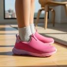 Tenis infantil feminino mini soft calce fácil pink Pampili