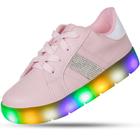 Tenis Infantil Feminino Sapato Menina Com Luzinha Luz Led