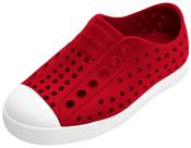 Tênis Infantil Jefferson da Native Shoes Vermelho Rubi com Branco Shell, Número 4 Tênis Infantil Jefferson da Native Shoes Vermelho Rubi com Branco Shell, Número 4