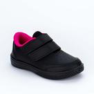 Tênis Infantil Kidy College Calce Fácil Preto e Pink