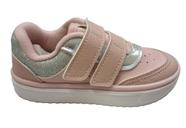 Tenis infantil kidy happy fechamento duplo 313-0034-4005 - nude