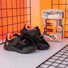 Tênis Infantil Kidy Ultra Flex Preto com Laranja Neon + Brinquedo -