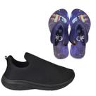 Tênis Infantil Masculino Calce Fácil Escolar Menino Personagem +Chinelo
