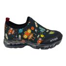 Tenis Infantil Masculino Ortopé Power Light Led Estampado Preto