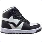 Tênis Infantil Masculino Preto e Branco Cano Alto Skate Tênis Infantil Masculino Preto e Branco Cano Alto Skate