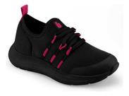 Tênis Infantil Menina Bibi Action Preto Pitaya Fácil Calce -