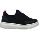 Tênis Infantil Menina Casual Dia a Dia Passeio Escola Calce Fácil Slip On Jogging Running Pink Cats V5008